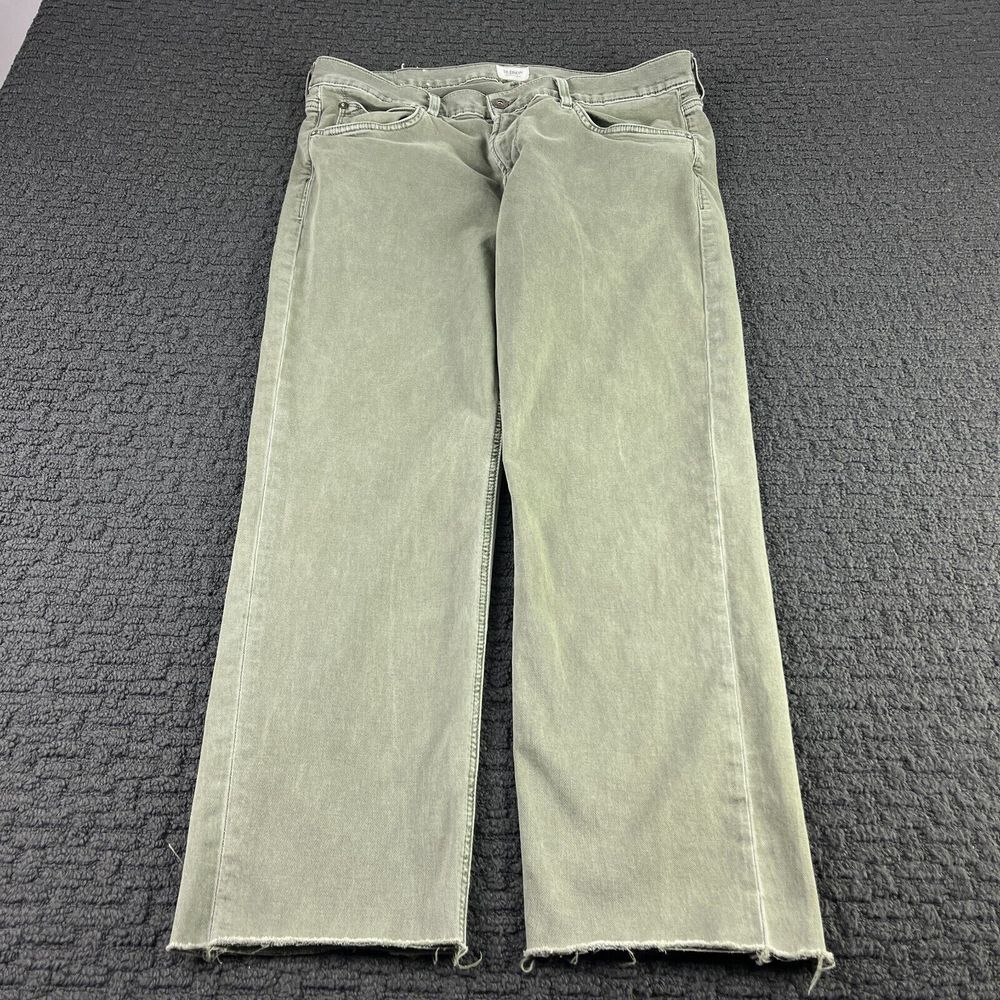 Hudson Jeans Men's Slim Straight Olive Washed Jeans